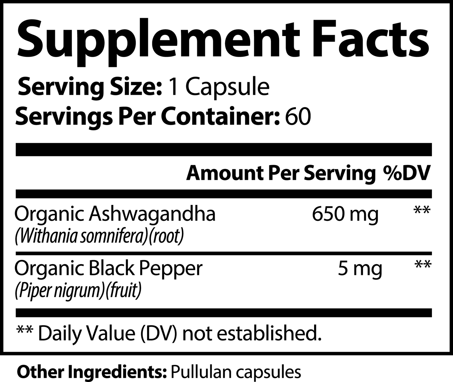 Ashwagandha 650mg