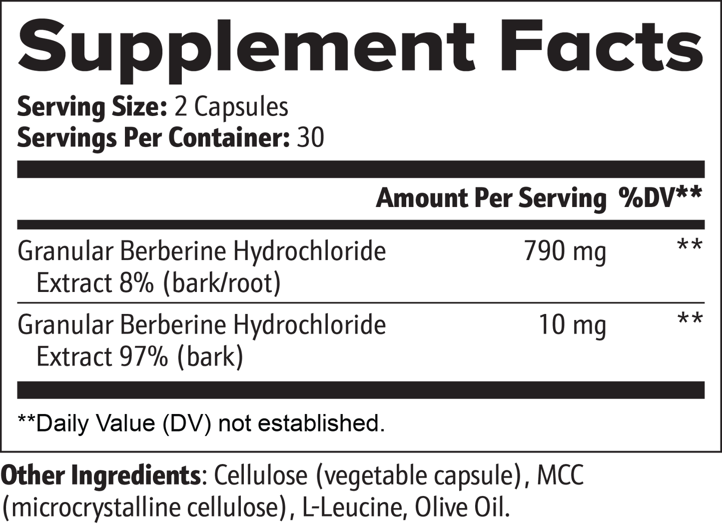 Berberine 800mg