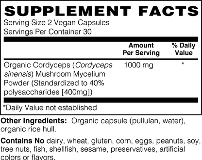 Cordyceps Mushroom 1000mg - That Girl - Beauty and Wellness